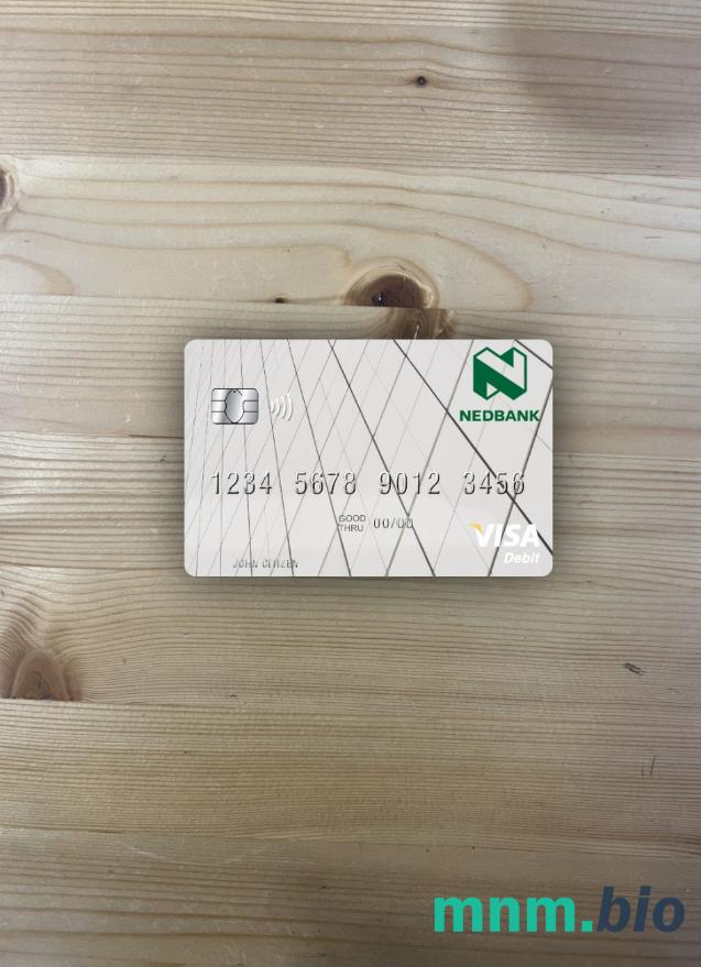 Lesotho Nedbank visa obciążyć card wygląd fotograficzny skan PSD + zdjęcie